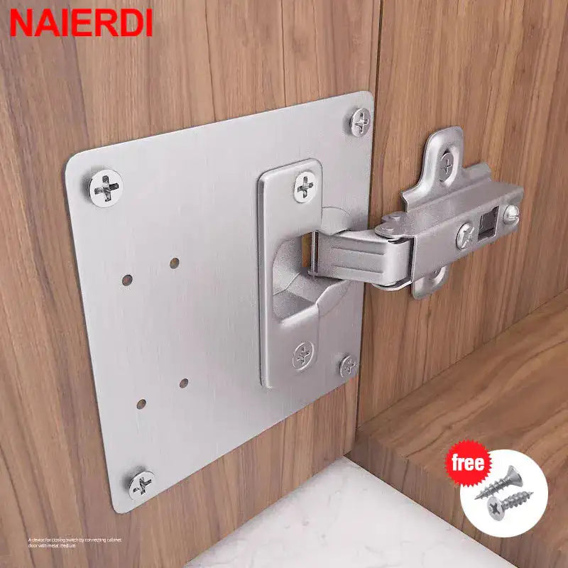 Stainless Steel Furniture Cabinet Door Hinge Repair Plate